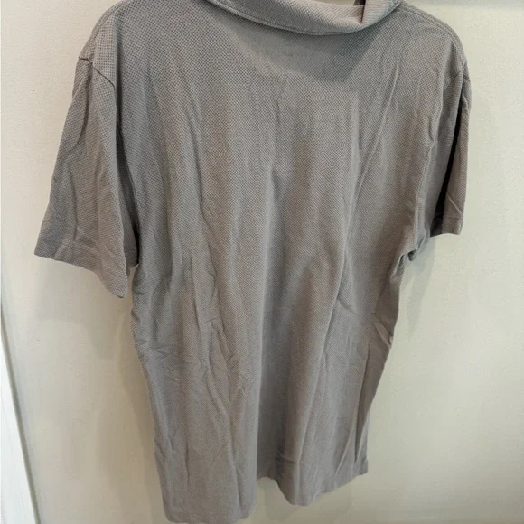 Mack Weldon for daily wear light gray short sleeve polo shirt men's large L - Picture 2 of 2